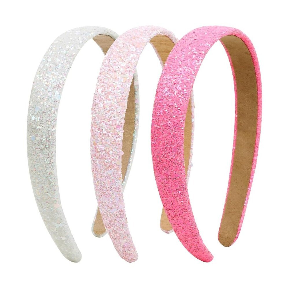 Glitter Headbands For Girls Women Non Slip Girls Headband, Sparkle Kids Headband